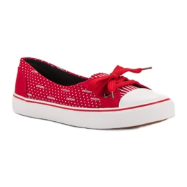 J. Star Rote niedrige Sneakers 1