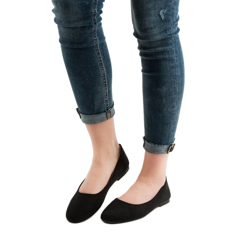 Evento Ballerinas aus schwarzem Wildleder 1