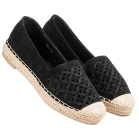 VICES Wildleder-Espadrilles schwarz 2