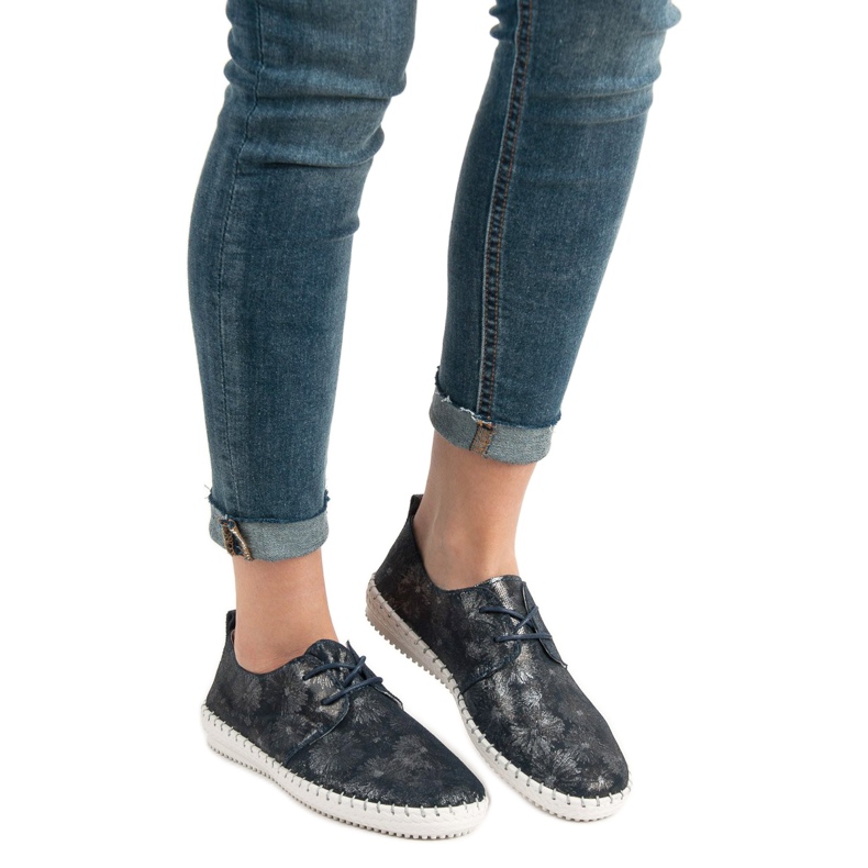 Filippo Gebundene Lederstiefel blau mehrfarbig 1