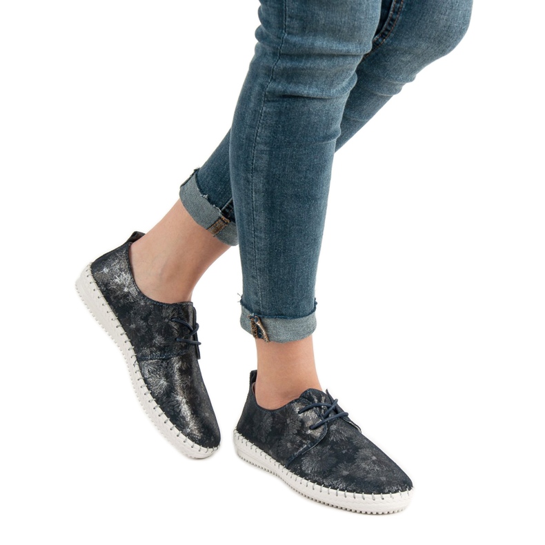 Filippo Gebundene Lederstiefel blau mehrfarbig 2