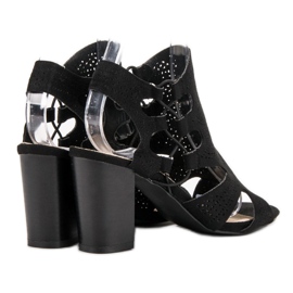 Goodin Modische schwarze Sandalen 1