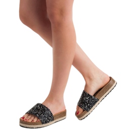 Goodin Modische Damenhausschuhe schwarz 1