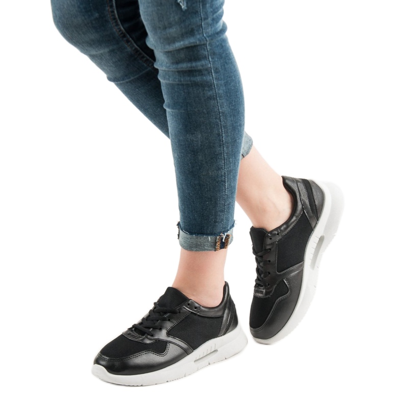 SHELOVET Sportschuhe zum Schnüren schwarz 2