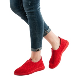 SHELOVET Slip-on Textilschuhe rot 1
