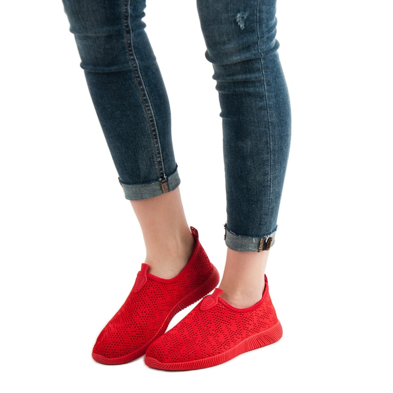 SHELOVET Slip-on Textilschuhe rot 2