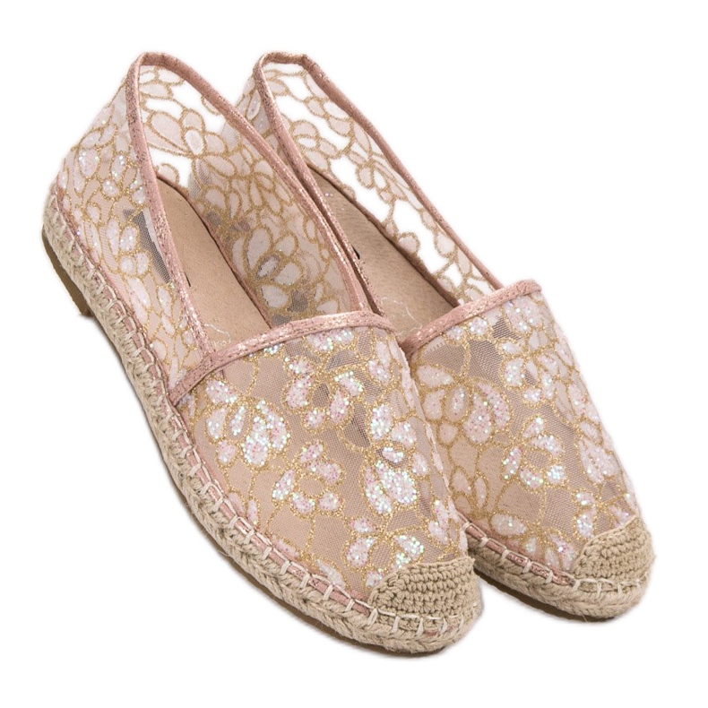 Espadrilles aus Spitze VICES rosa 1