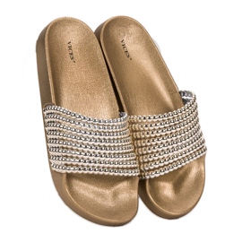 Modische VICES Hausschuhe gelb 1