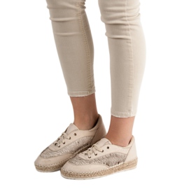 Schuhe mit Pailletten VICES braun 1