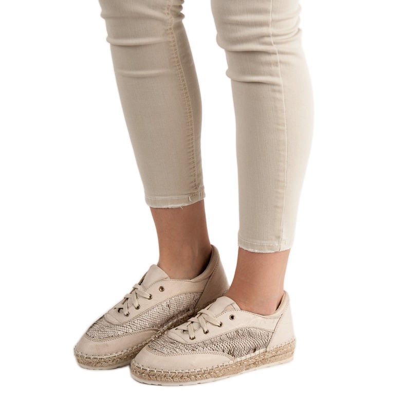 Schuhe mit Pailletten VICES braun 1