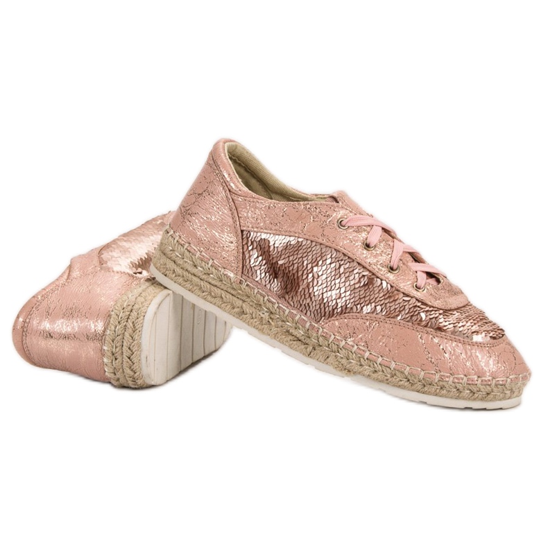 Schuhe mit Pailletten VICES rosa 1