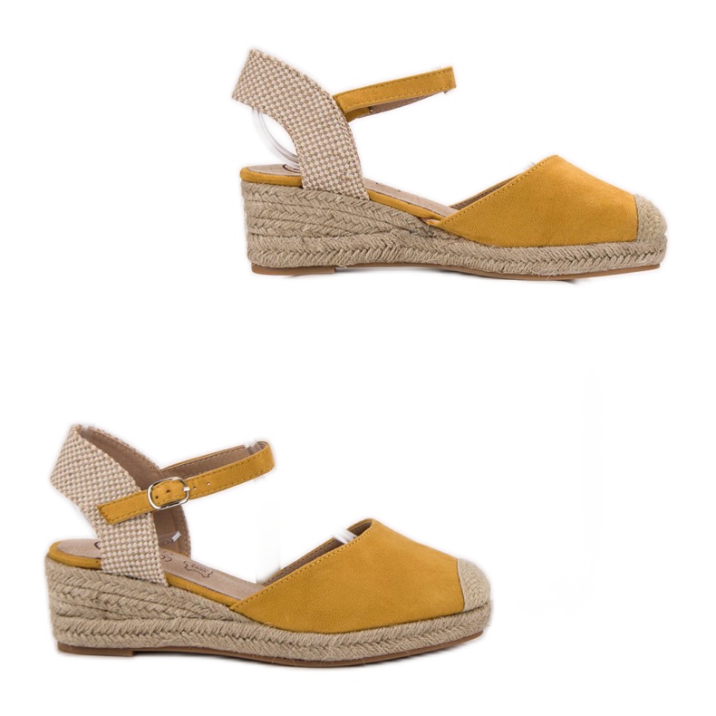 Kylie Keil-Espadrilles gelb 1