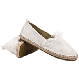 Lily Shoes Espadrilles mit Fransen weiß 2