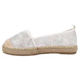 SHELOVET Espadrilles aus Spitze weiß 1