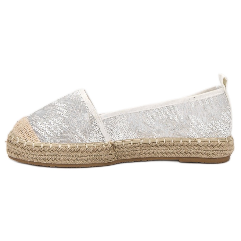 SHELOVET Espadrilles aus Spitze weiß 1