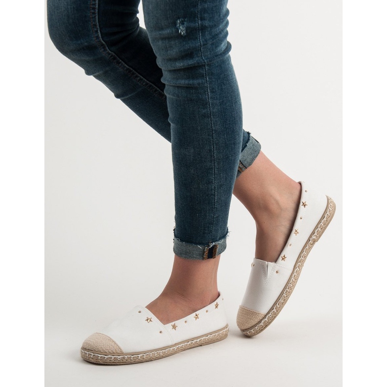 SHELOVET Espadrilles mit Jets weiß 1