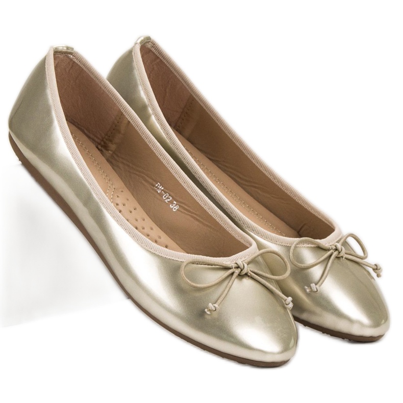 Renda Ballerina mit Schleife gelb 2