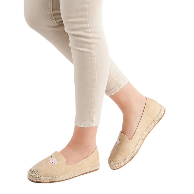 Espadrilles mit Flamingo VICES braun 2