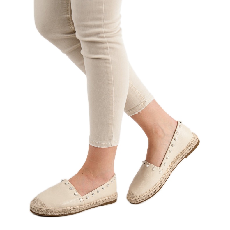 Erynn Espadrilles mit Perlen braun 2
