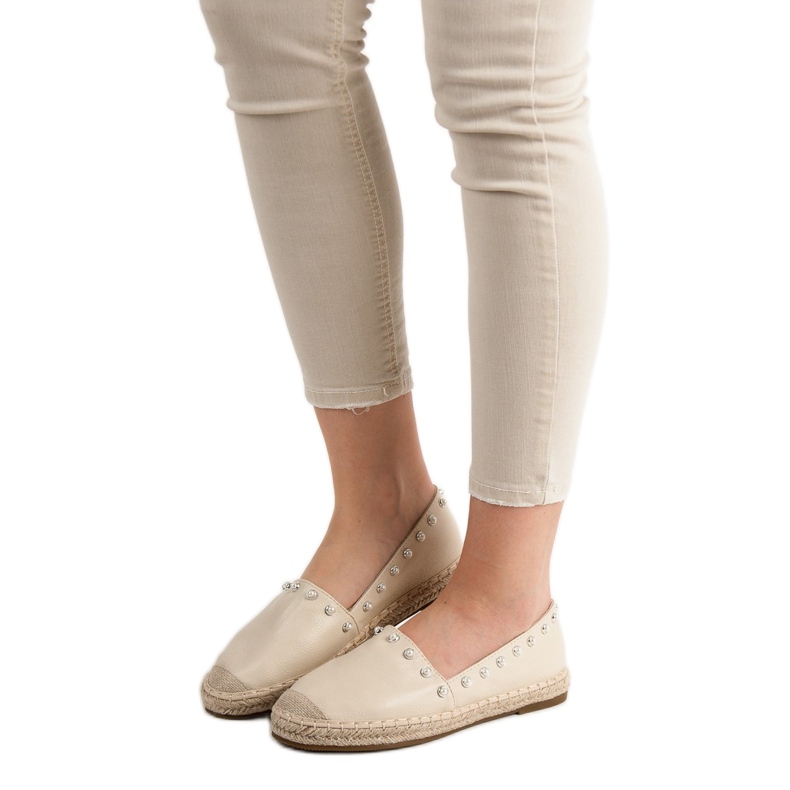 Erynn Espadrilles mit Perlen braun 1