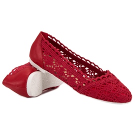 Coura Rote Spitzenballerinas 1