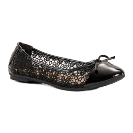 Diamantique Modische Ballerinas schwarz 1