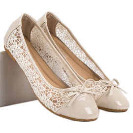 Diamantique Modische Ballerinas braun 1