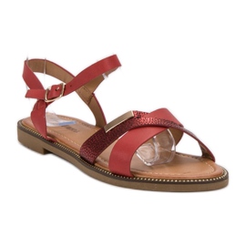L. Lux. Shoes Stilvolle rote Sandalen 1