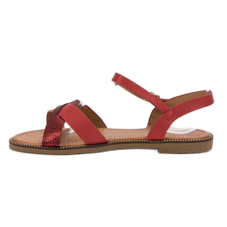 L. Lux. Shoes Stilvolle rote Sandalen 2