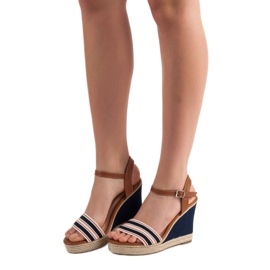 Primavera Lässige Keilsandalen blau marineblau 1