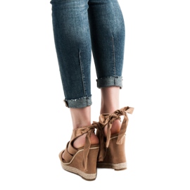 Anesia Paris Keilsandalen braun 1