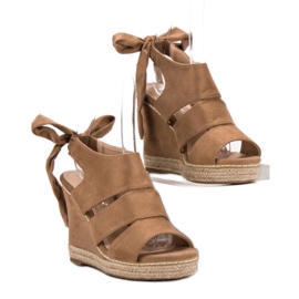 Anesia Paris Keilsandalen braun 2