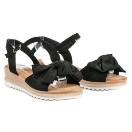 Bello Star Sandalen mit Schleife schwarz 1