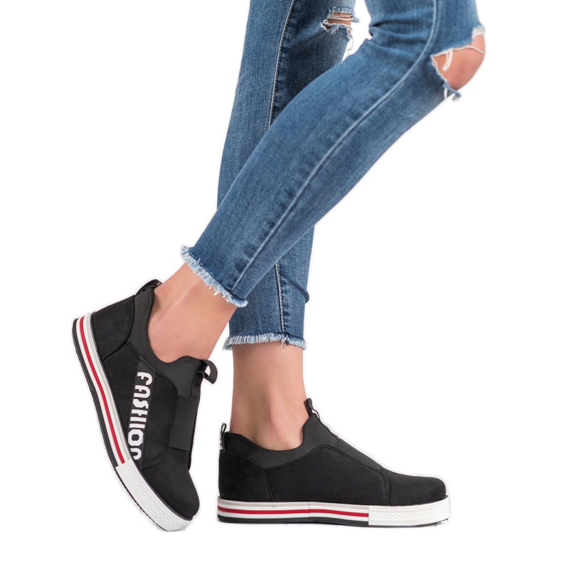 SHELOVET Mode Sportschuhe schwarz 1