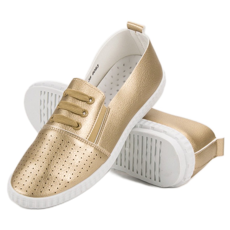 Super Mode Goldene Turnschuhe 1