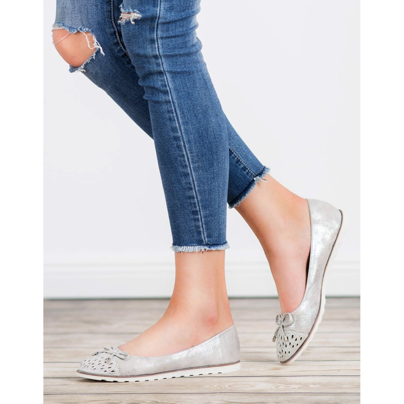 SHELOVET Lässige Ballerinas grau 1