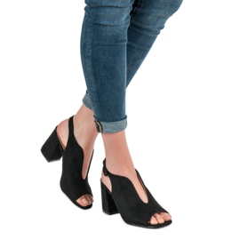 Milaya Gebaute Sandalen schwarz 2