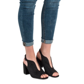 Milaya Gebaute Sandalen schwarz 1