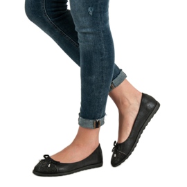 SHELOVET Lässige Ballerinas schwarz 1