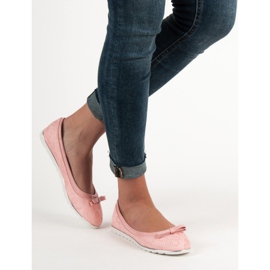 SHELOVET Ballerina mit Spitze rosa 1