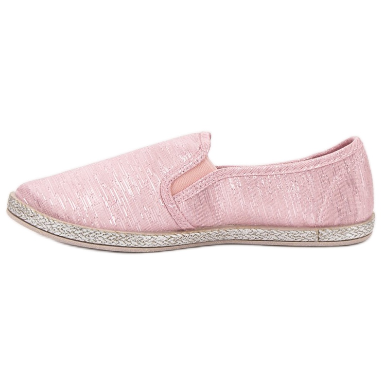 Balada Glänzende Slip-On-Sneakers rosa 1