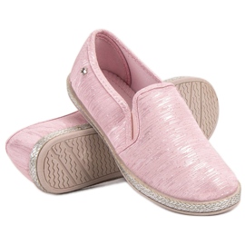 Balada Glänzende Slip-On-Sneakers rosa 2