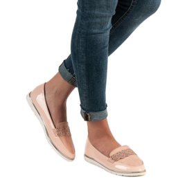 SHELOVET Lackierte Loafer rosa 1