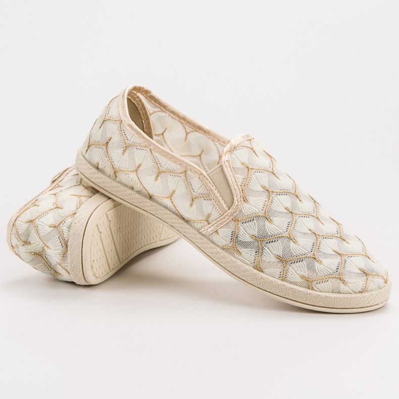 VICES Slipper aus Spitze braun 2