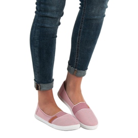 Komfortabler VICES Slipony weiß rot 1