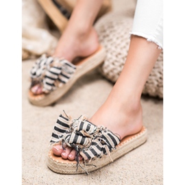 Seastar Gestreifte Hausschuhe braun blau 2