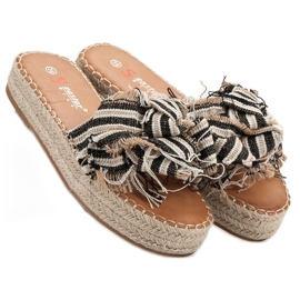 Seastar Gestreifte Hausschuhe braun 2