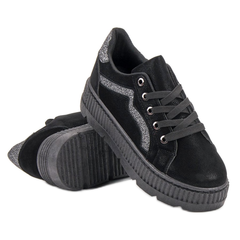 SHELOVET Schwarze Turnschuhe 1