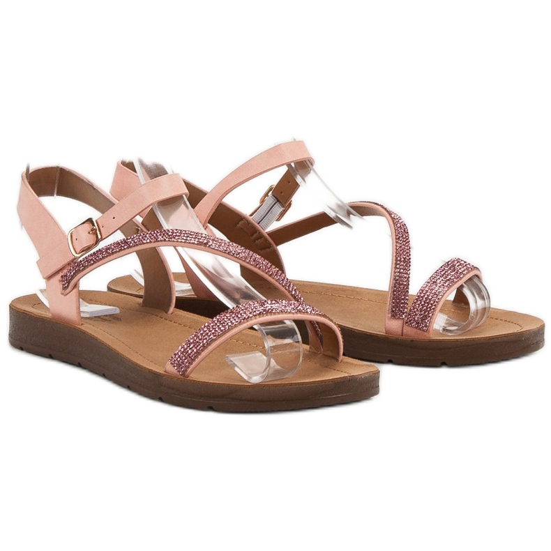 Camo Sandalen mit Zirkonia rosa 1