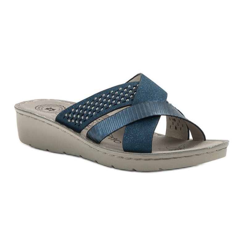 Evento Bequeme blaue Hausschuhe 1